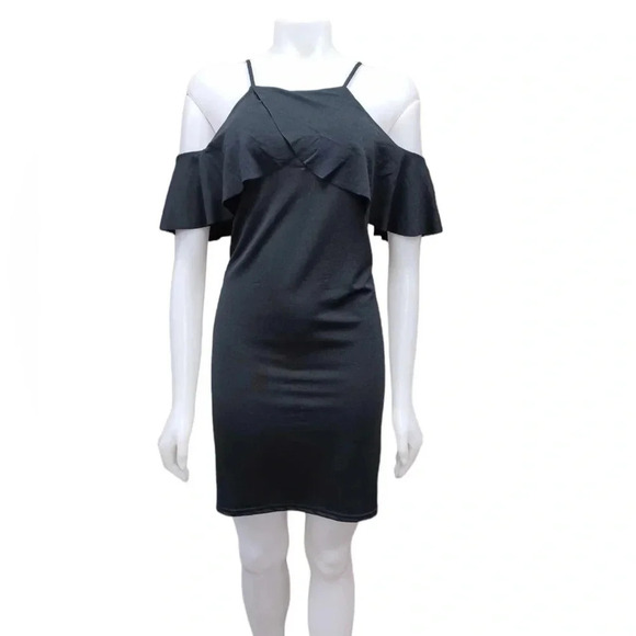 Another Store LBD Cold Shoulder Black Dress  Size XL - Picture 1 of 8